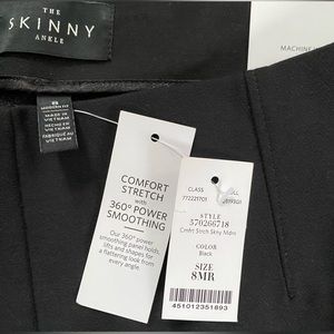 White House Black Market NWT Black Stretch Modern Skinny Ankle Pants 8